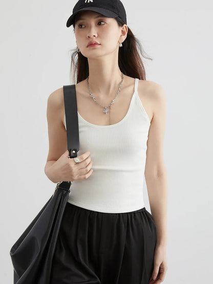 Slim Fit U-Neck Camisole Basic Summer Tank Top Loran