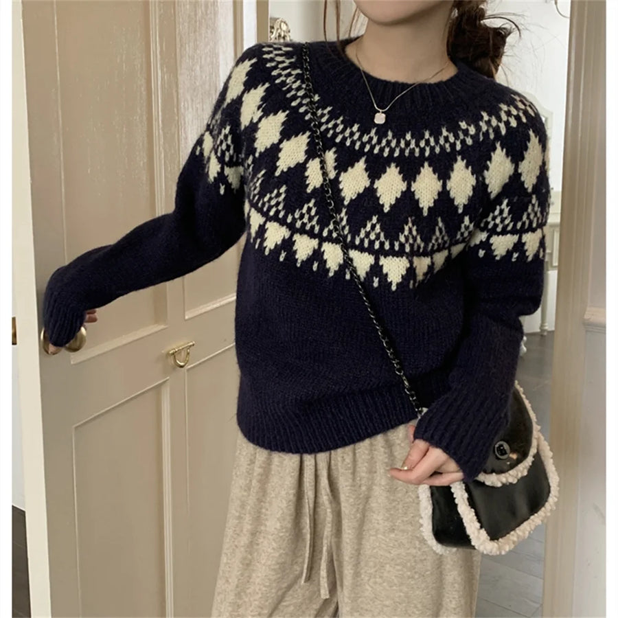 Sweaters Vintage Winter Knitted Thicken Pullovers - 3IN SMART Shop  #