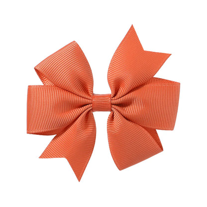 Solid Color Grosgrain Ribbon Hair Bow Clips for Girls