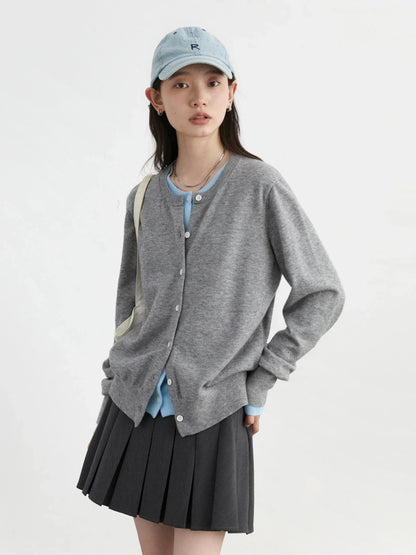 CHIC VEN Women Cardigan Korean O Neck Loose Single Breasted Knitted Sweaters Fashion Female Jumpers Clothing Autumn 2025 Loran