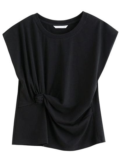 Cinched Waist Short Sleeve T-Shirt - Loran