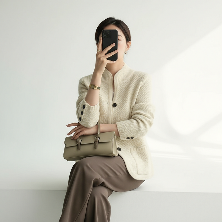 Women's Casual Long Sleeve Sweater Jacket