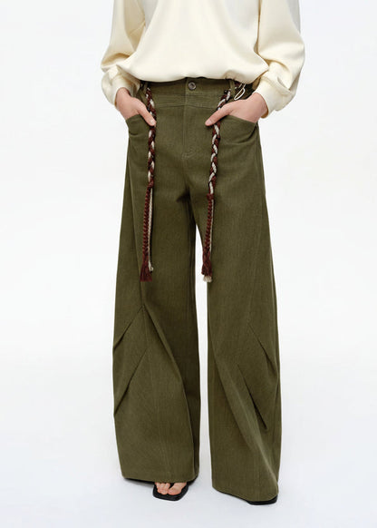 Women’s Retro Cargo Scimitar Pants Loose Cotton Trousers Loran