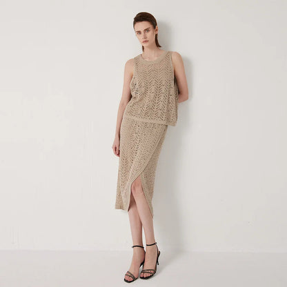 Women's Premium Linen Summer Vest Elegant Luxury Style Loran