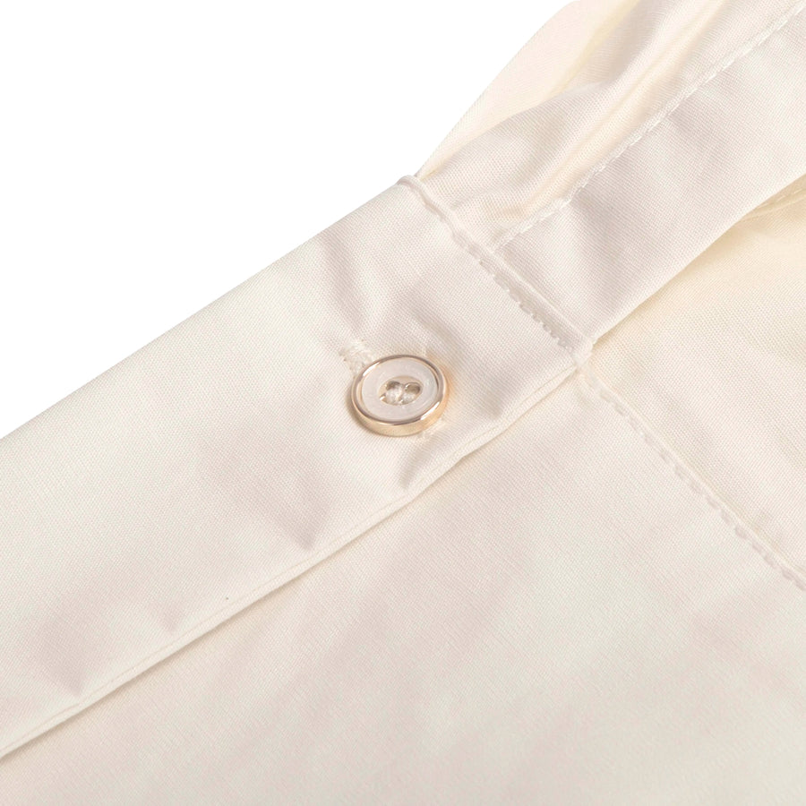 Beige V-Neck Long-Sleeve Commuter Top