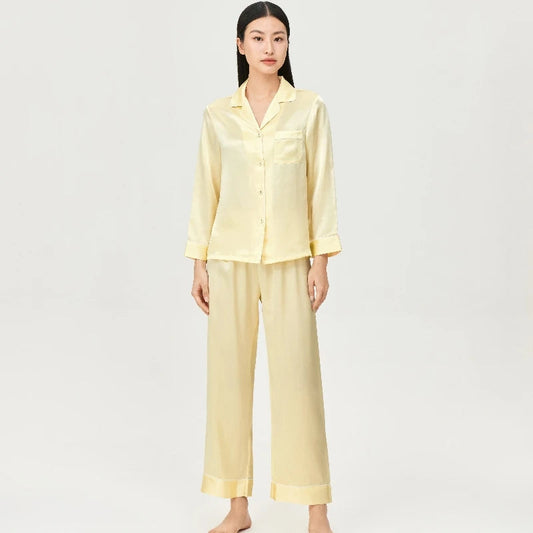 Women’s Mulberry Silk Pajama Set Long Sleeve Loungewear Loran