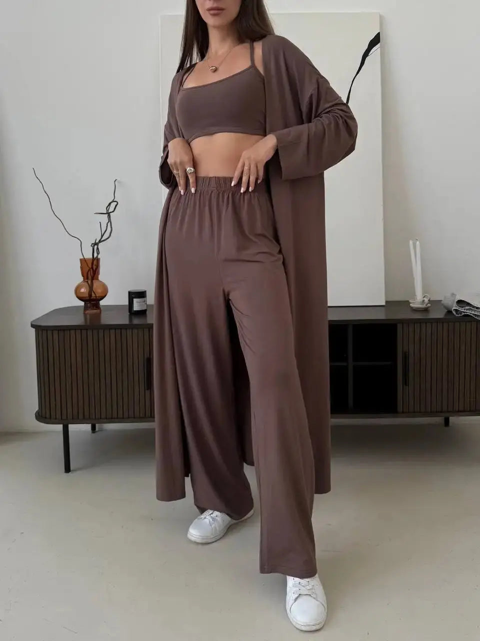 3-Piece Casual Knit Lounge Set - Loran