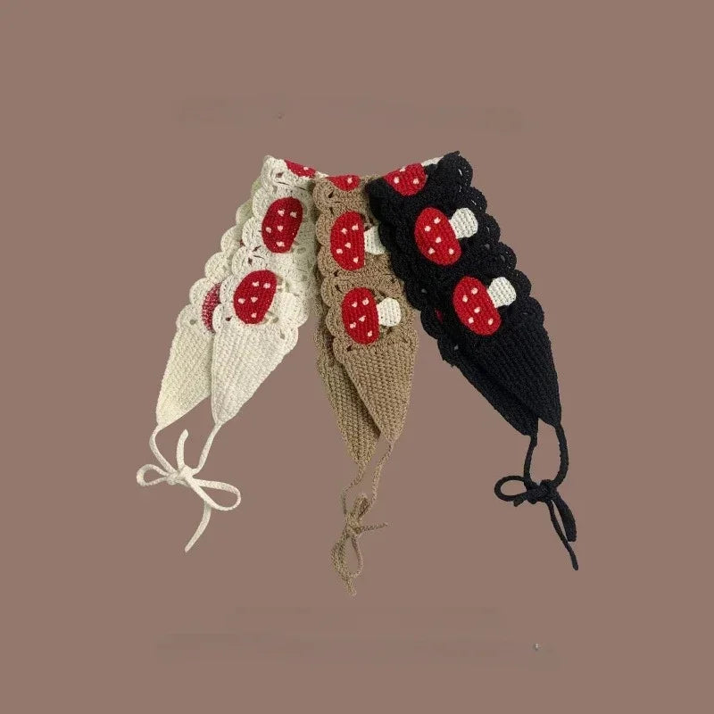 Vintage Knit Flower Headband Retro Hair Accessories