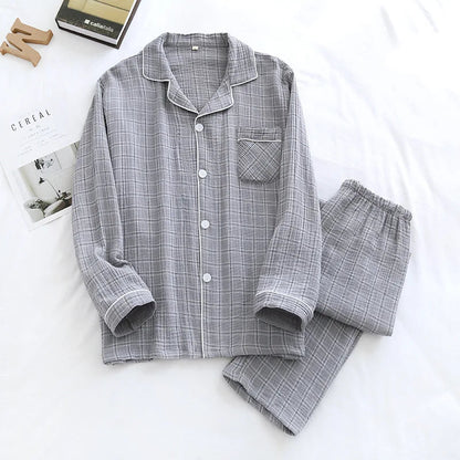 Couple's Pure Cotton Crepe Pajama Set Loran