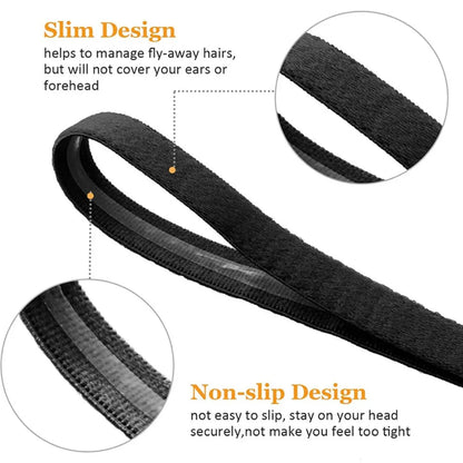 4-Pack Non-Slip Elastic Sports Thicken Headbands