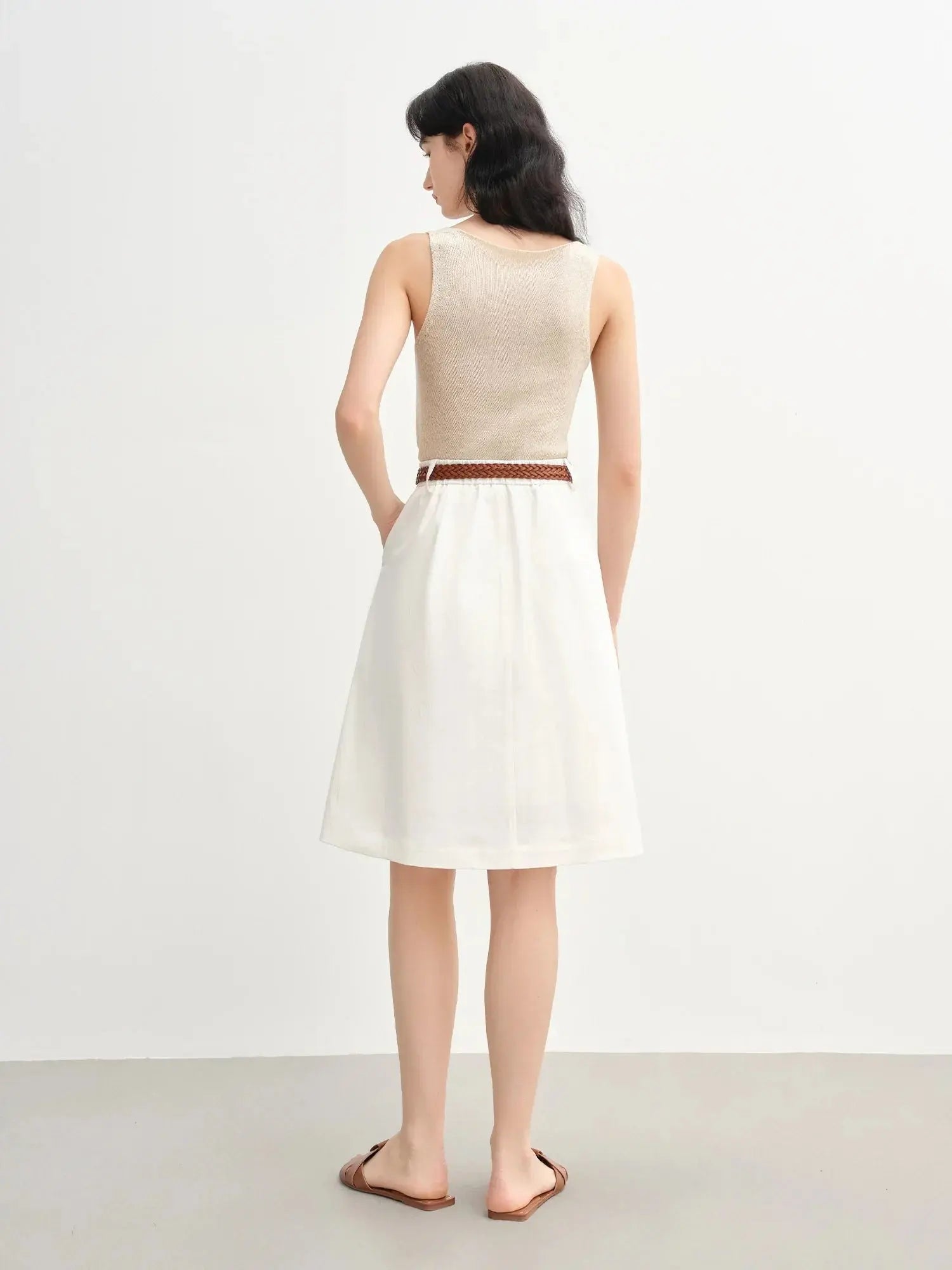 Chic French Style Pleated Mini Skirt - Loran