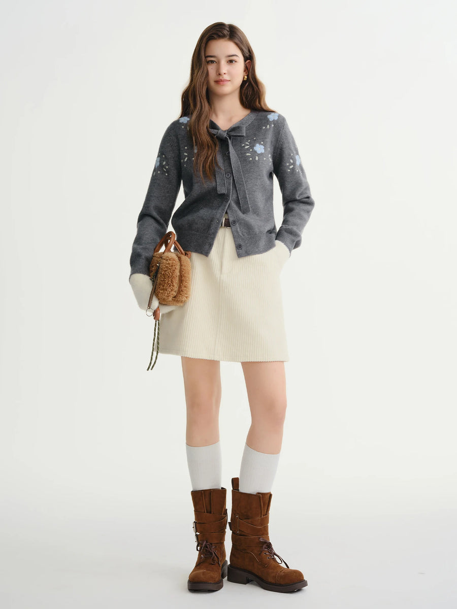 Chic Plus Size Floral Open-Front Sweater