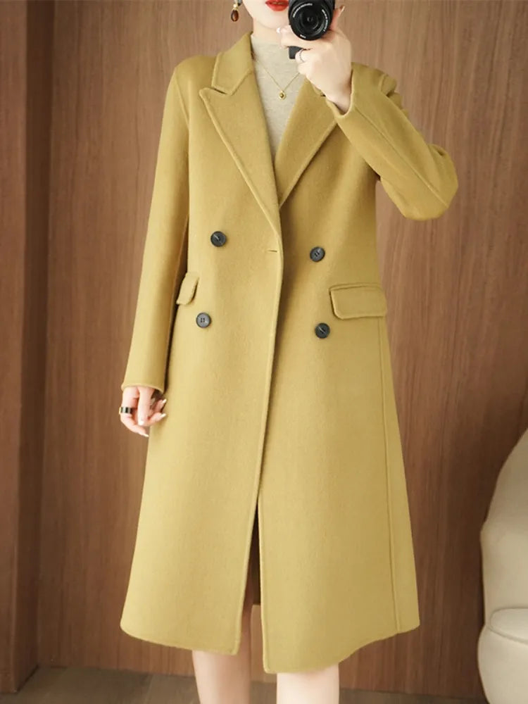 Women's Coat Pure Wool Double-Sided