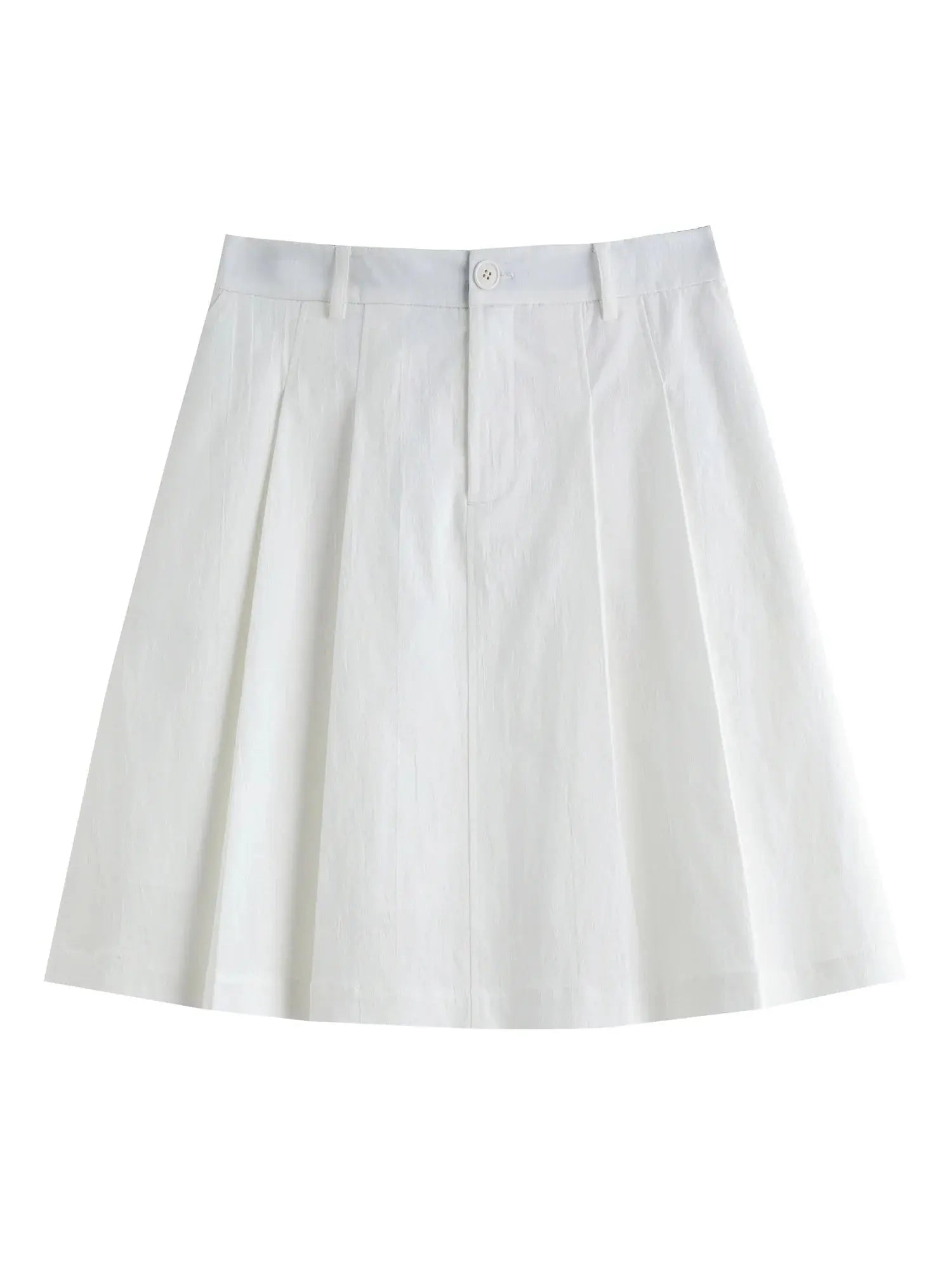 Chic French Style Pleated Mini Skirt - Loran