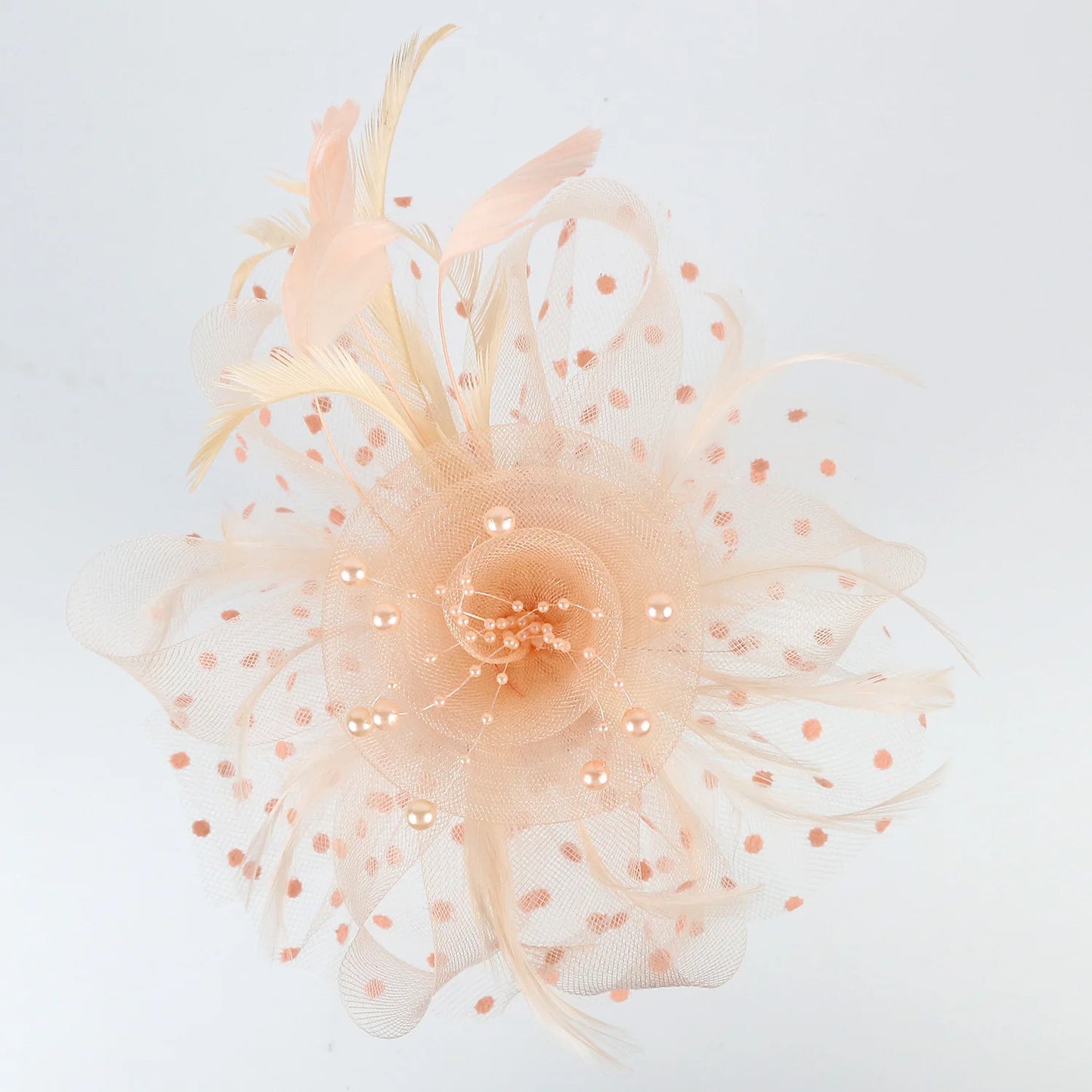 Vintage Feather Flower Fascinator Hat & Headband