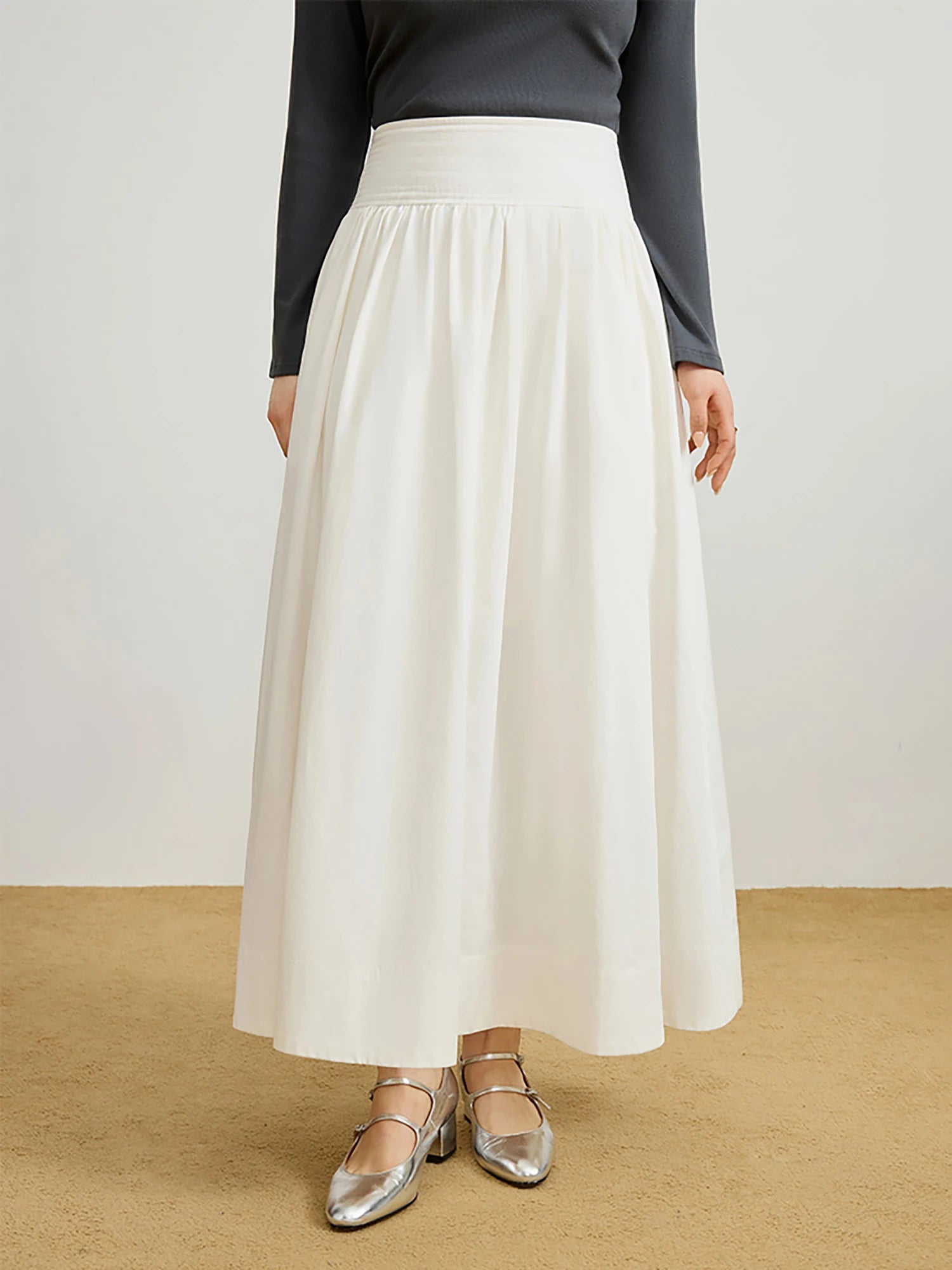 Plus Size High Waist Umbrella Skirt Elegant Chic Fit Loran