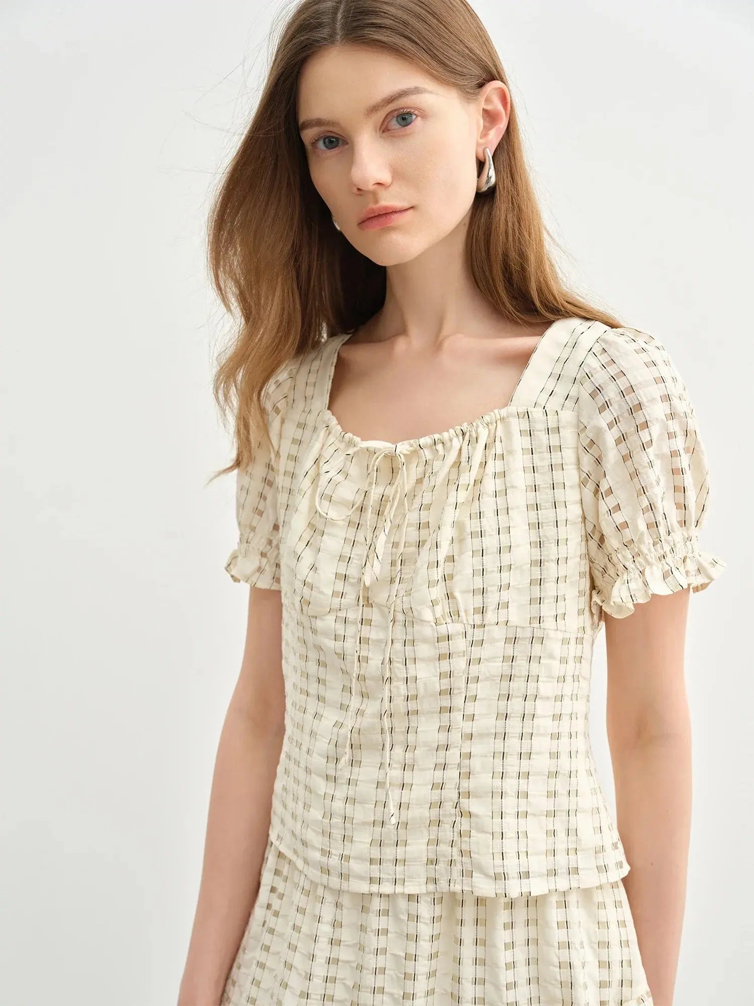 Women's Bubble Knit Top and Skirt Set - Loran