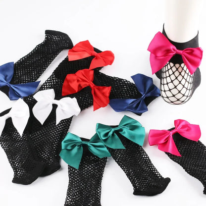 Chic Harajuku Bow Fishnet Socks Lolita Style