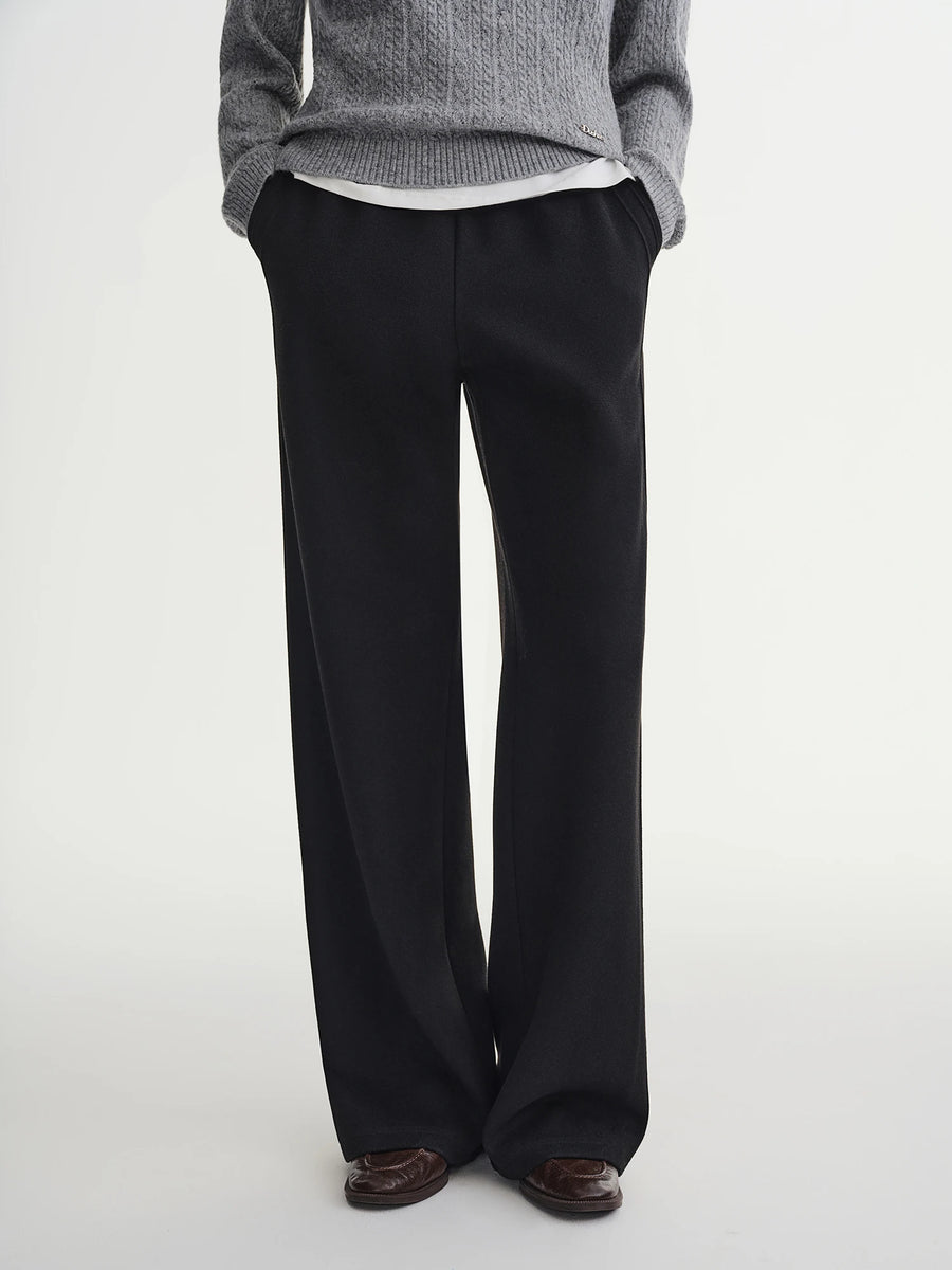 Plus Size Relaxed Wide-Leg Elastic Pants