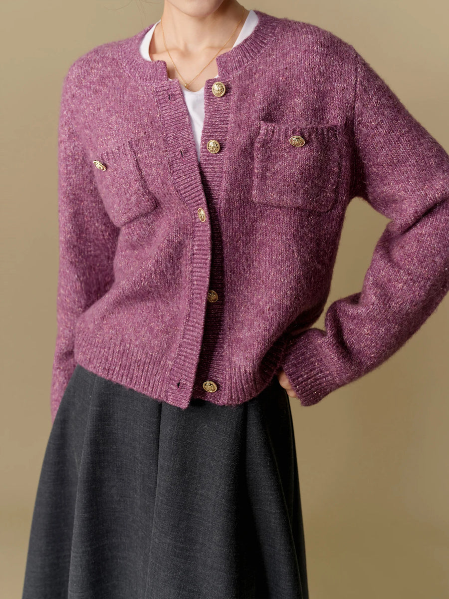 Chic Winter Knitted Cardigan Sweater Jacket for Women