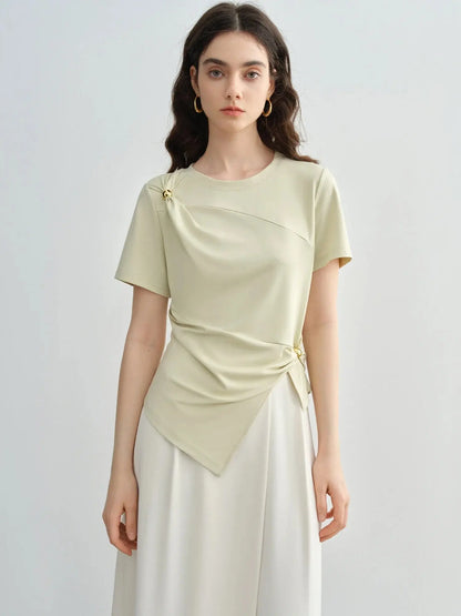 Chic Minimalist Short-Sleeve Top LORAN STORE