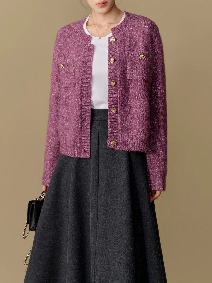 Chic Winter Knitted Cardigan Sweater Jacket for Women