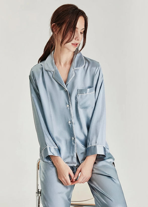 Fimtairah New 6A 100%  Silk Pajamas Women's Spring Autumn 2024 Fashion Lady Long-sleeved Two-piece Suit  Summer home clothes Loran