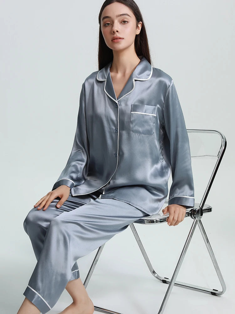 Mulberry Silk 2-Piece Pajama Set Long-Sleeved Loran