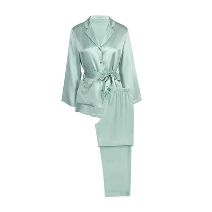 Women’s Mulberry Silk Button-Down PJs Diamond Trim Set Loran