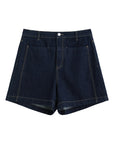 High-Waist Slimming Plus-Size Denim Shorts for Summer