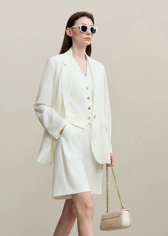 Amii Women's Blazer 2026 Spring New Commuter Flip-neck Suit Loose Single Button Jacket Medium And Long With Sashes Top 12621051 Loran