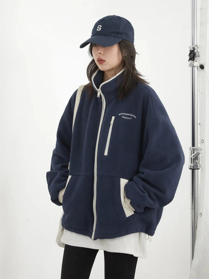 Women's Fleece Jacket with Stand-Up Collar - Loran