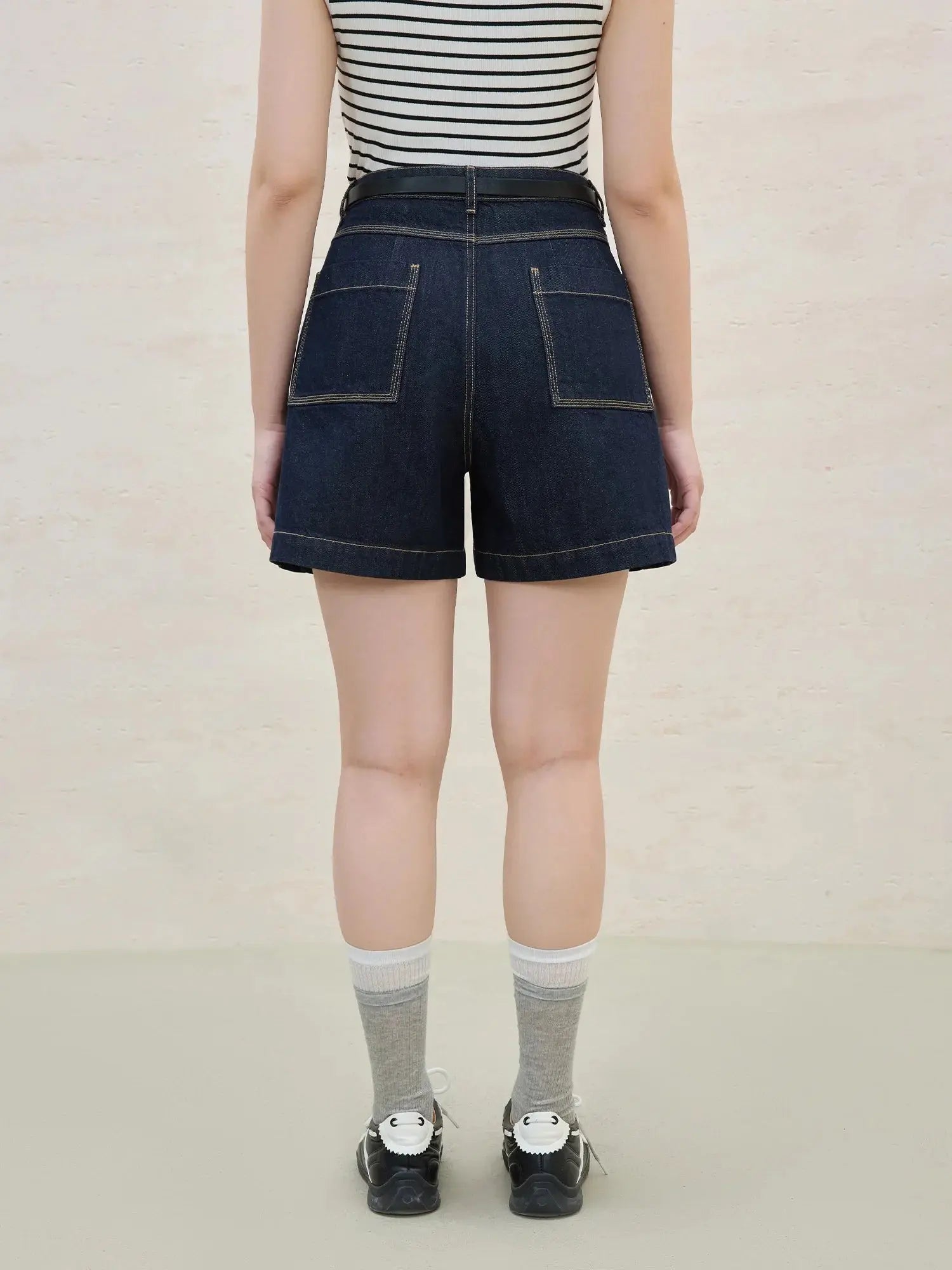 High-Waist Plus-Size Denim Shorts for Summer - Loran