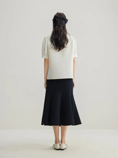 Elegant V-Neck Chiffon Shirt - Loran