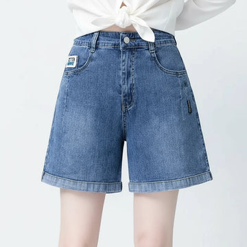 Summer Thin Denim Wide-Leg Shorts