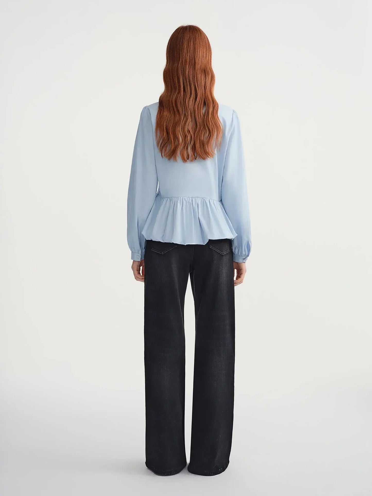 Women's Plus-Size Relaxed Winter Shirt with Lace Collar & Patch Pocket - Loran