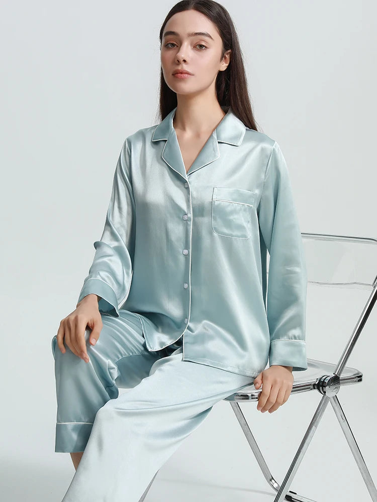 Mulberry Silk 2-Piece Pajama Set Long-Sleeved Loran