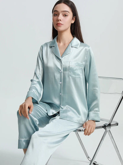 Mulberry Silk 2-Piece Pajama Set Long-Sleeved Loran