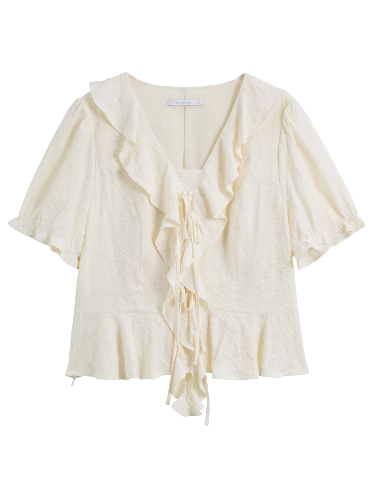 Women’s Plus Size Ruffled Blouse & Skirt Set