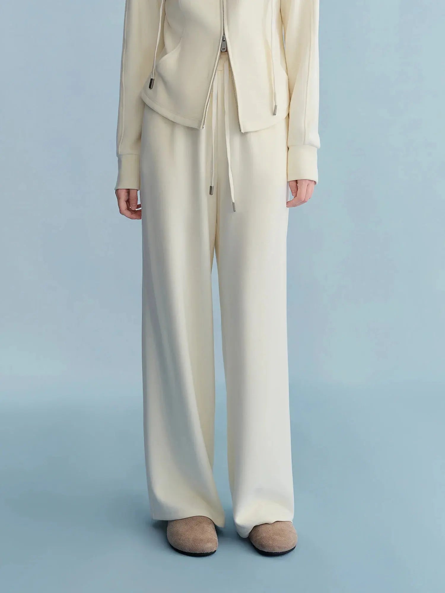 Waist-Defined Sweatshirt and Jogger Set - Loran