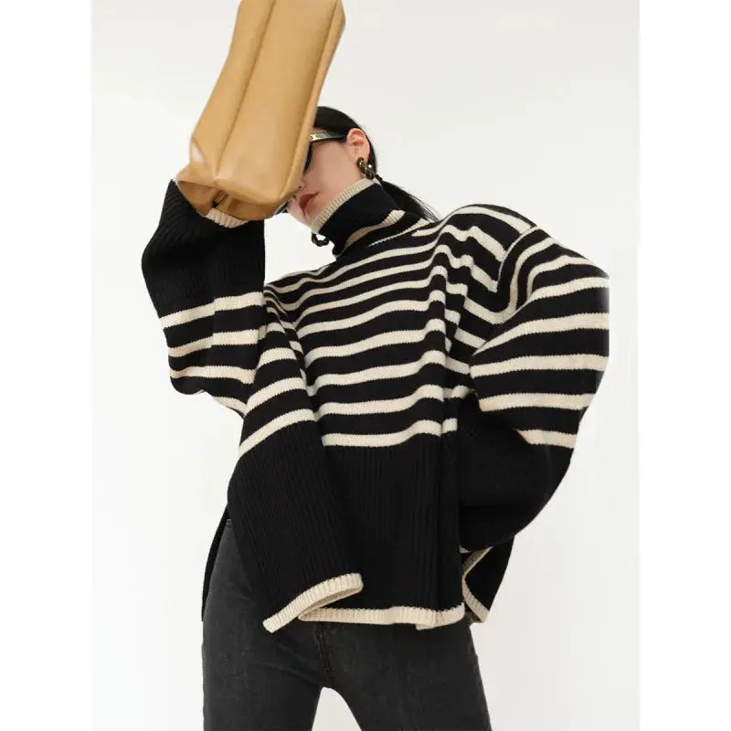 The New Striped Turtleneck Sweater for Fall & Winter - Loran