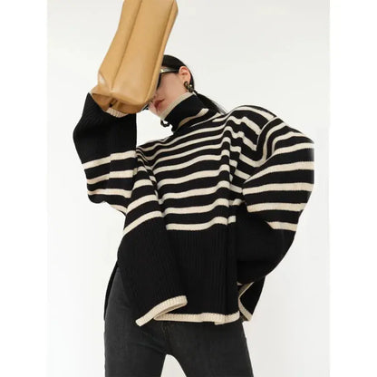 The New Striped Turtleneck Sweater for Fall & Winter - Loran