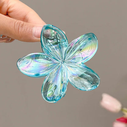Transparent Flower Hair Claws Cute Vacation Clips for Girls