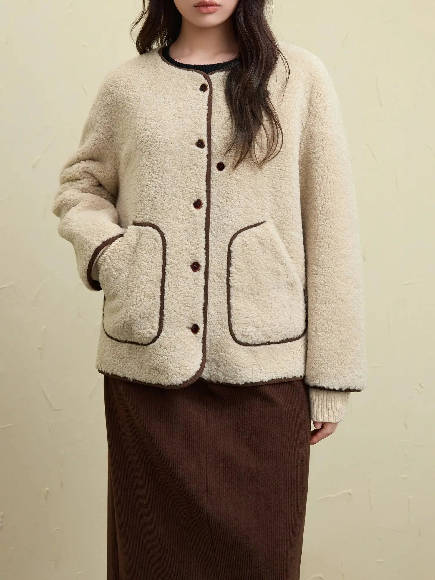 Chic Faux Fur Winter Coat with Coordinating Scarf - Loran