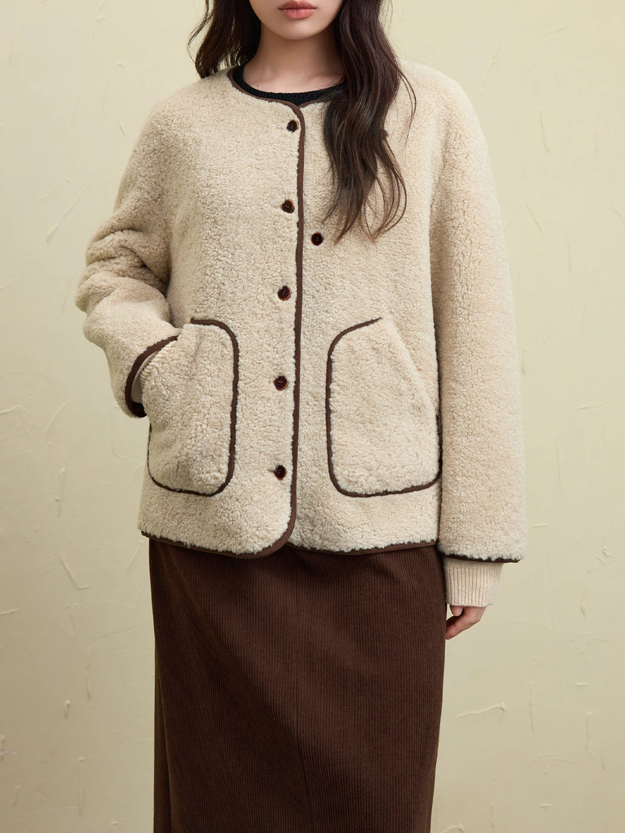 Chic Faux Fur Winter Coat with Coordinating Scarf