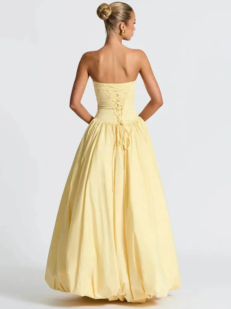Elegant Off-Shoulder Gown with Thigh-High Split - Loran