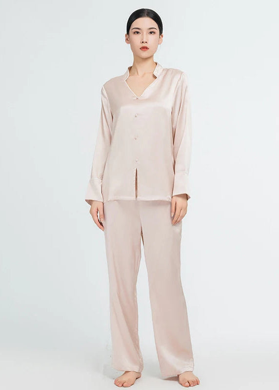 Elegant Women's Real Silk Pajamas Long Sleeve Loran