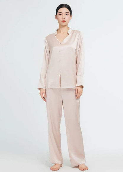 Elegant Women's Real Silk Pajamas Long Sleeve Loran