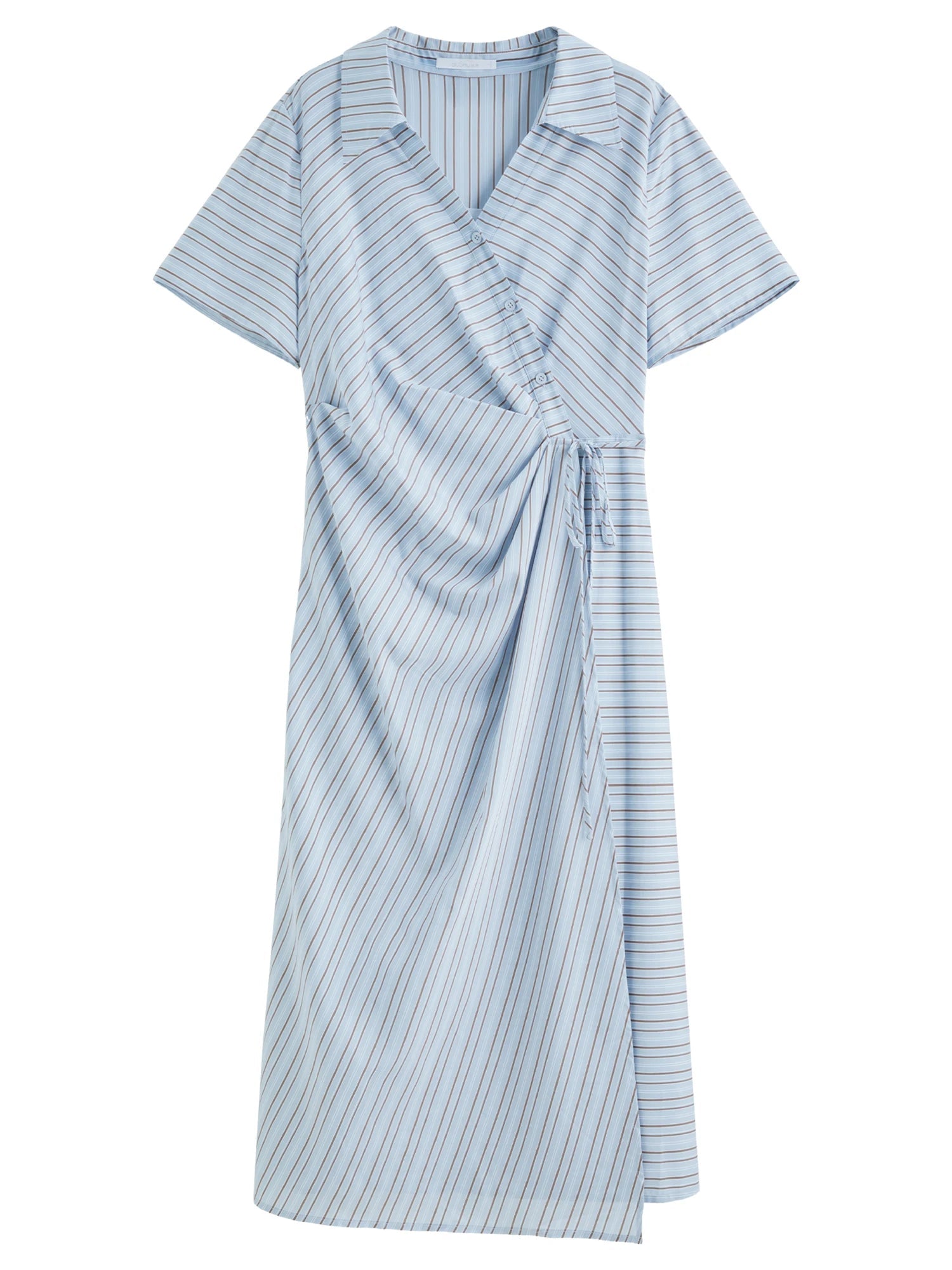 Surplice Midi Shirt Dress Summer Office & Casual Loran