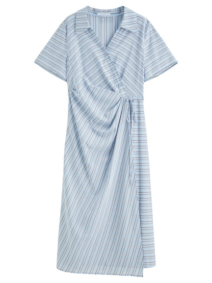 Surplice Midi Shirt Dress Summer Office & Casual Loran
